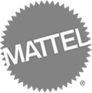 Mattel logo in grayscale