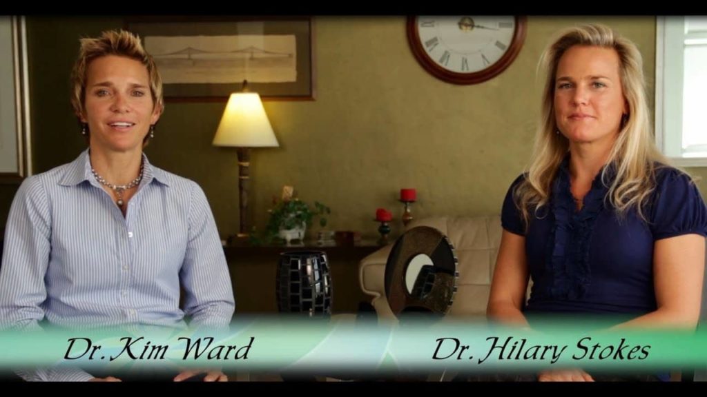 Two women, identified as dr. kim ward and dr. hilary stokes, sitting in an office, facing the camera.